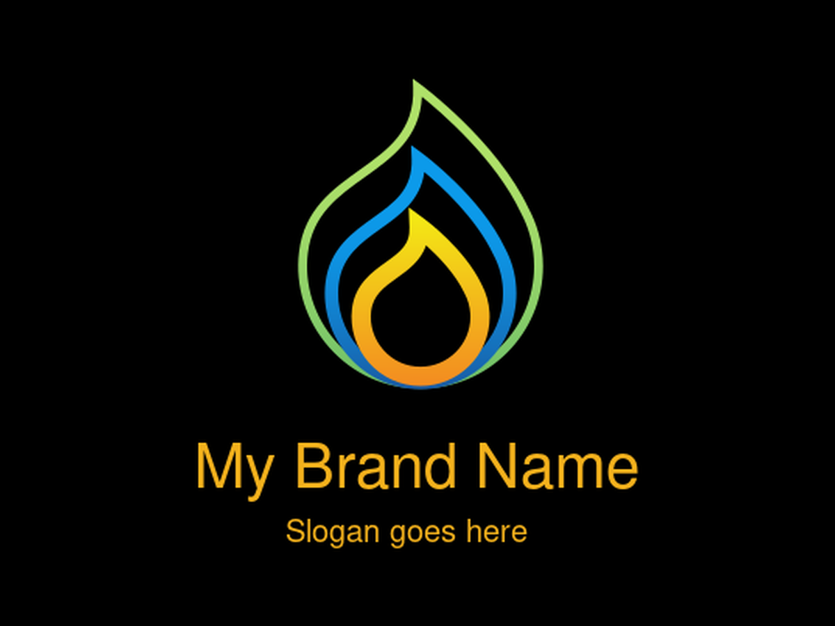 Eco Flame Logo – Sustainable Energy, Gas, and Environmental Fuel Symbol with Fire and Leaf Fusion for Clean Energy Companies and HVAC Services
